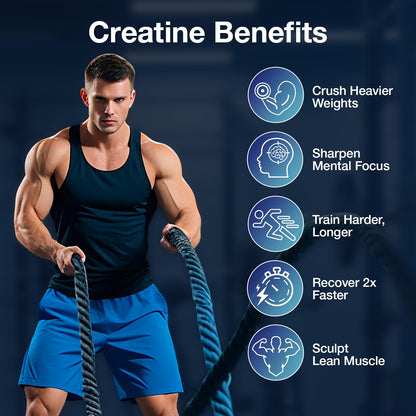 MaxHemp Creatine Gummies for Men & Women - Creatine Monohydrate Gummies 5g, Muscle Builder, Energy Boost & Pre-Workout Supplement, - dailyvitalstore
