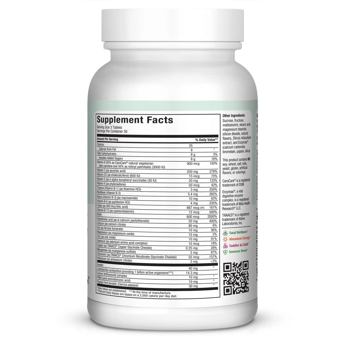 Maxi Health Chewable Multivitamin for Kids, Teens and Adults - Cherry Chewable Vitamins for Adults & Children - dailyvitalstore
