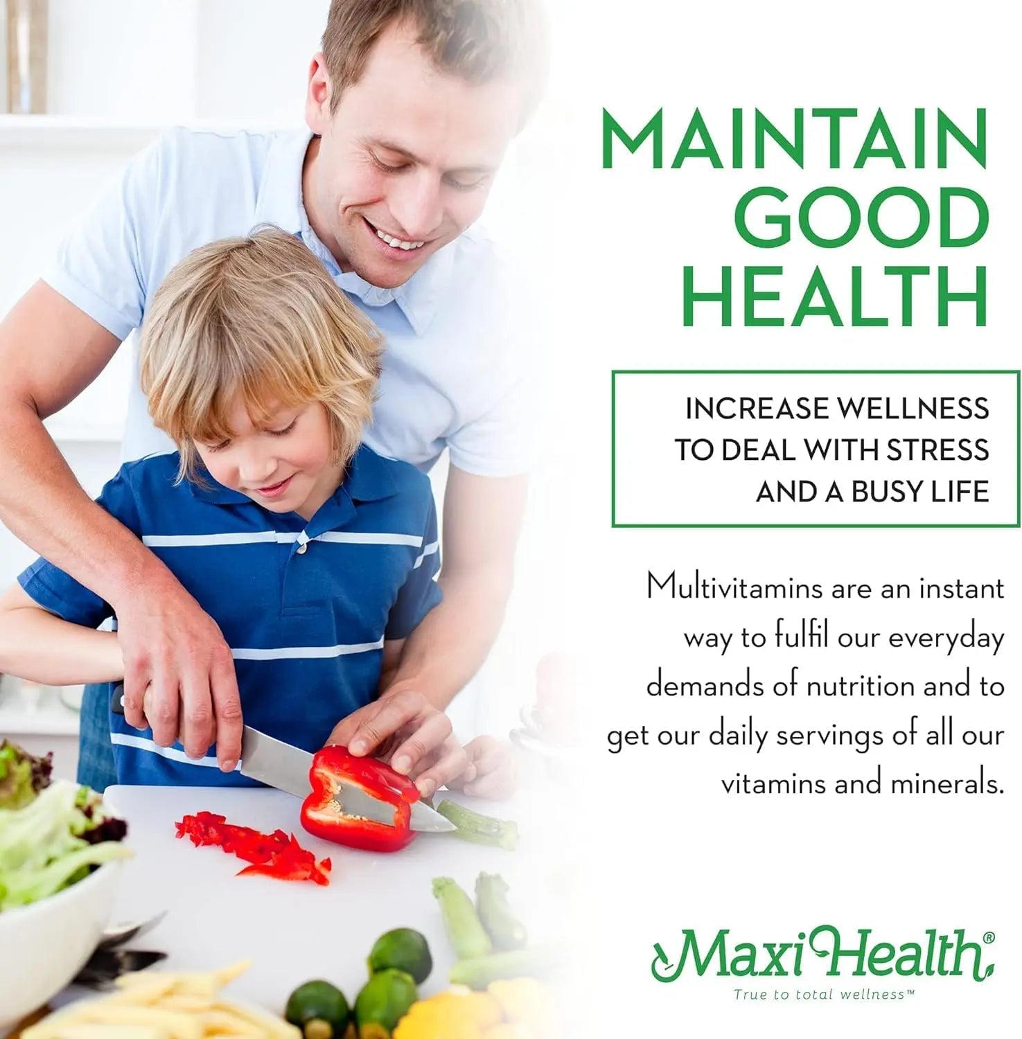 Maxi Health Chewable Multivitamin for Kids, Teens and Adults - Cherry Chewable Vitamins for Adults & Children - dailyvitalstore
