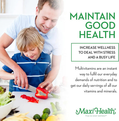 Maxi Health Chewable Multivitamin for Kids, Teens and Adults - Cherry Chewable Vitamins for Adults & Children - dailyvitalstore