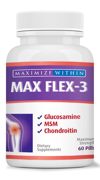 Maximum Slim Max Flex-3 Pain Relief Formula with Green Lipped Mussel - 60 Count - dailyvitalstore