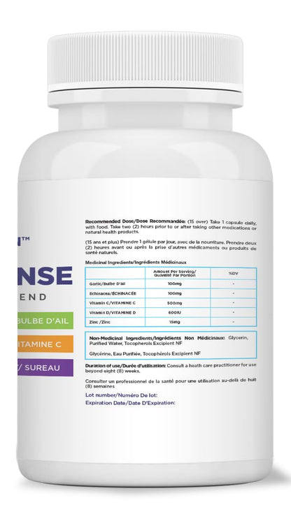 Maximum Slim Powerful 6-in-1 Immune Support Supplement with Zinc, Vitamin C, Elderberry, Vitamin D, Echinacea, & Garlic, 60 Count - dailyvitalstore