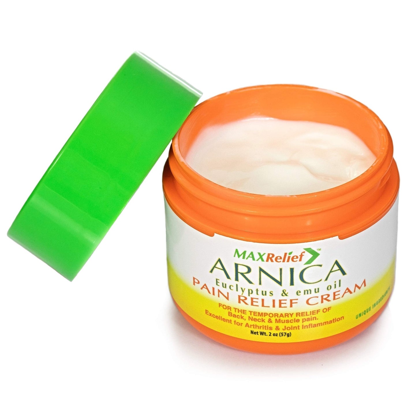 MaxRelief Arnica Montana Pain Cream - Advanced Formula for Deep Relief - Soothe Knee, Joint & Muscle Pain - Reduce Swelling, Joint Inflammation Fibromyalgia & Plantar Fasciitis Relief - Emu Oil 2oz - dailyvitalstore