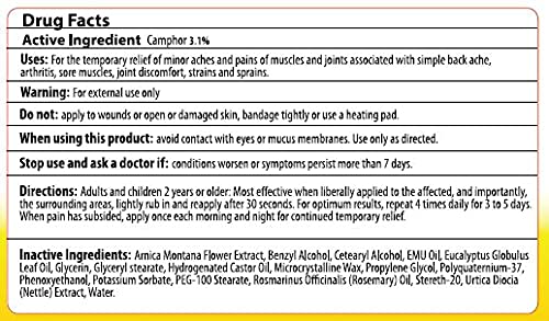 MaxRelief Arnica Montana Pain Cream - Advanced Formula for Deep Relief - Soothe Knee, Joint & Muscle Pain - Reduce Swelling, Joint Inflammation Fibromyalgia & Plantar Fasciitis Relief - Emu Oil 2oz - dailyvitalstore