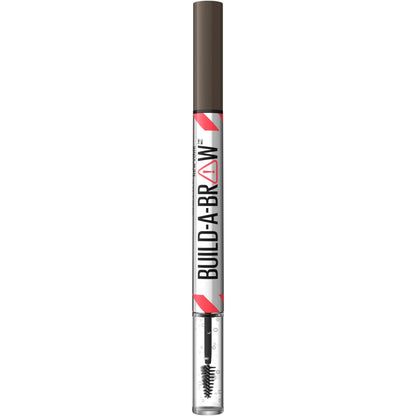 Maybelline Build-A-Brow 2-in-1 Brow Pen and Sealing Eyebrow Gel, Eyebrow Makeup for Real-Looking, Fuller Brows, Black Brown, 1 Count - dailyvitalstore