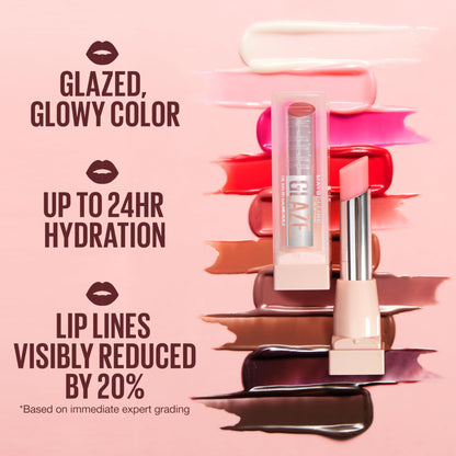 MAYBELLINE Lifter Glaze Oil Balm with Hyaluronic Acid and Hydrating Oil Blend, Lip Balm with 24HRs of Smooth, Moisturizing Shine, Pink Drip (Sheer Baby Pink) - dailyvitalstore