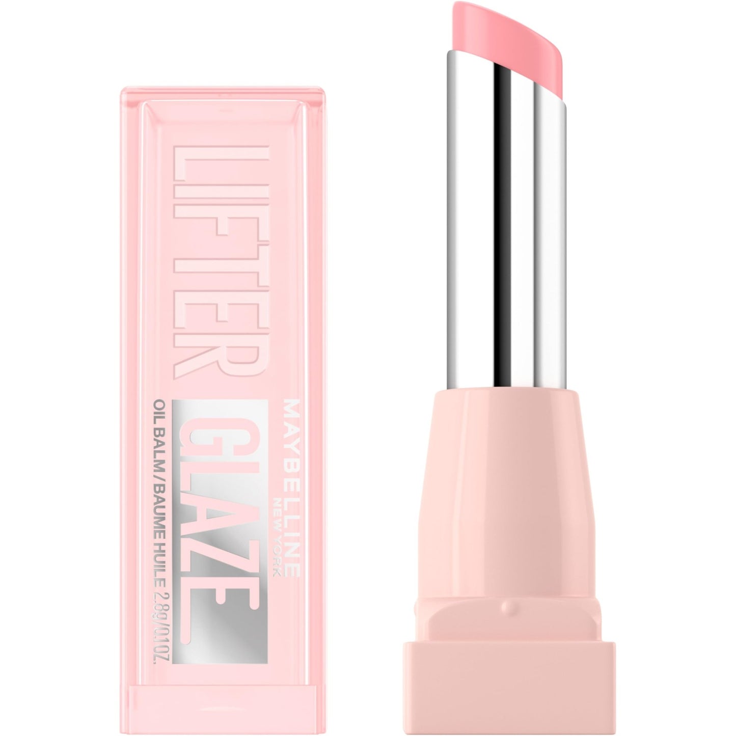 MAYBELLINE Lifter Glaze Oil Balm with Hyaluronic Acid and Hydrating Oil Blend, Lip Balm with 24HRs of Smooth, Moisturizing Shine, Pink Drip (Sheer Baby Pink) - dailyvitalstore