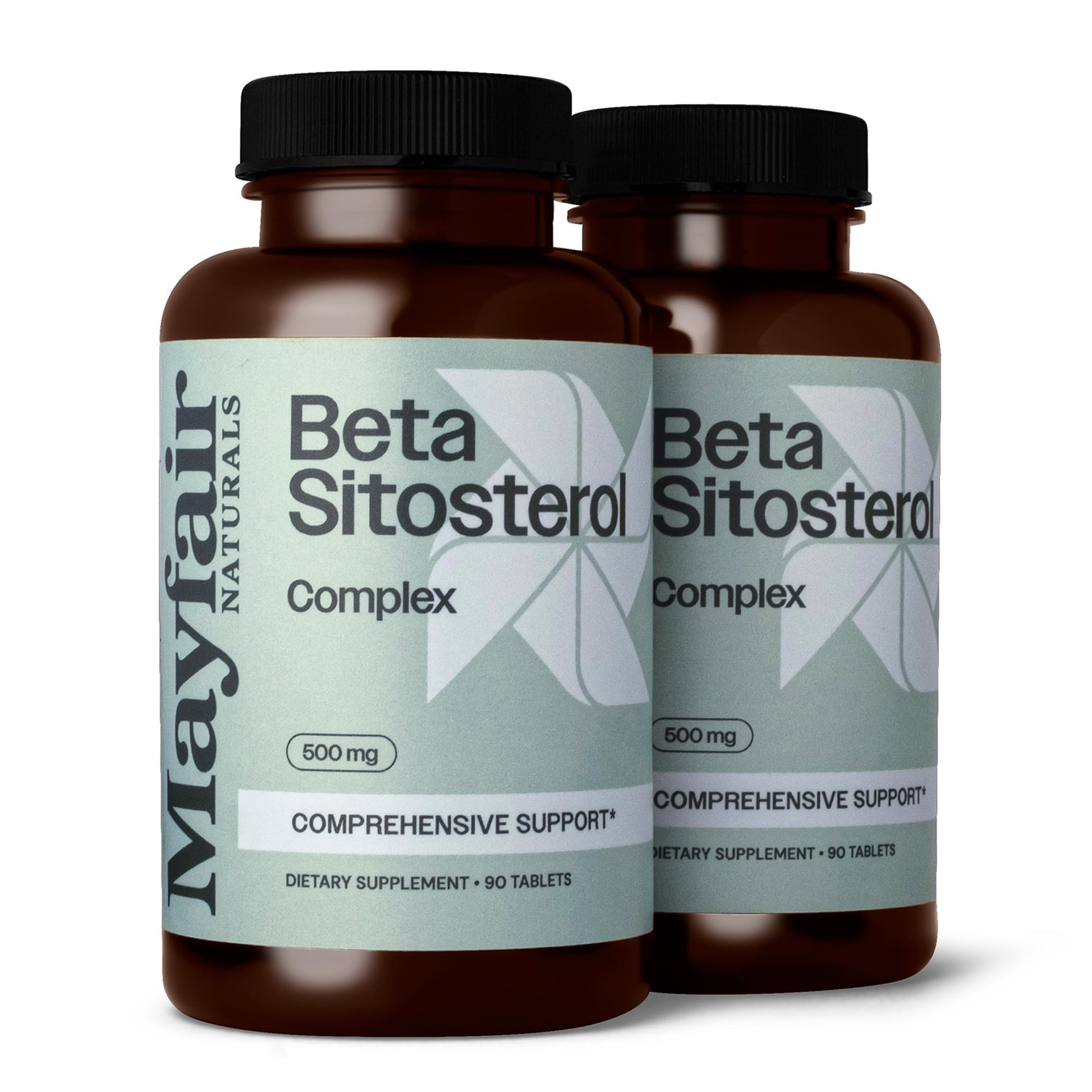Mayfair Naturals Beta Sitosterol Complex (2 Pack), 500mg, Plant Sourced, 90 Tablets Each (180 Total), Comprehensive Support Supplement - dailyvitalstore