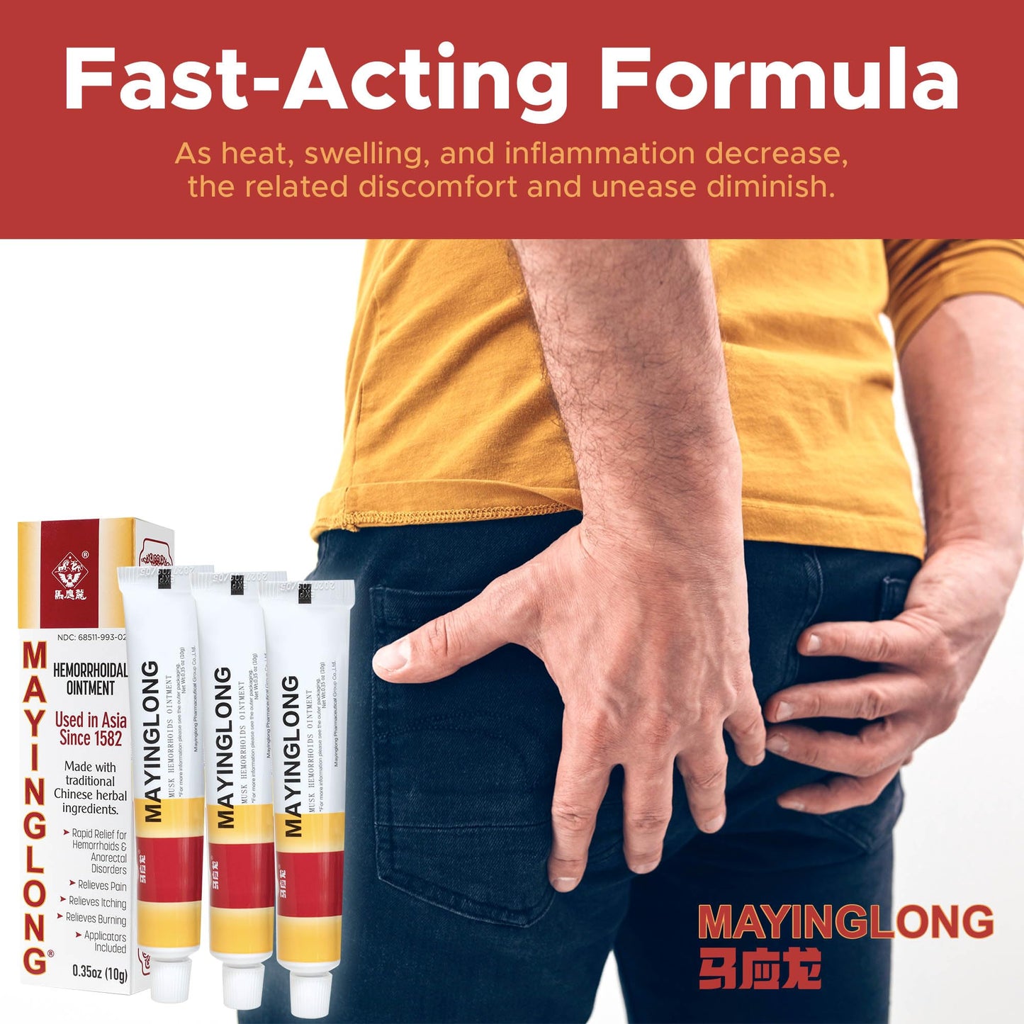 Mayinglong Musk Hemorrhoidal Ointment, Helps Relieve Itching, Burning, or Discomfort Fast (3 Pack) - dailyvitalstore