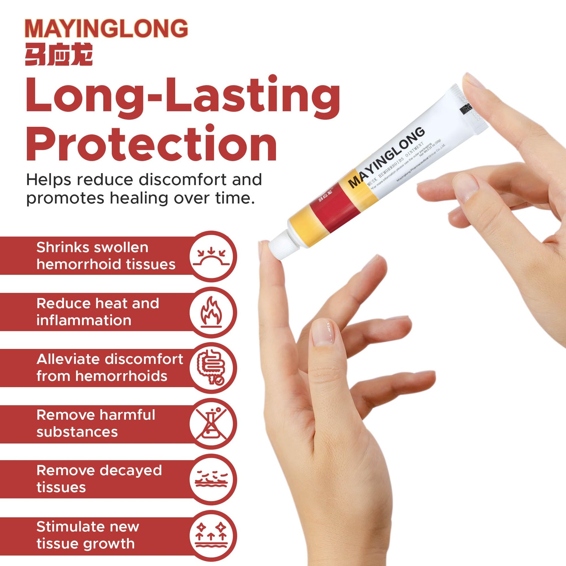 Mayinglong Musk Hemorrhoidal Ointment, Helps Relieve Itching, Burning, or Discomfort Fast (3 Pack) - dailyvitalstore