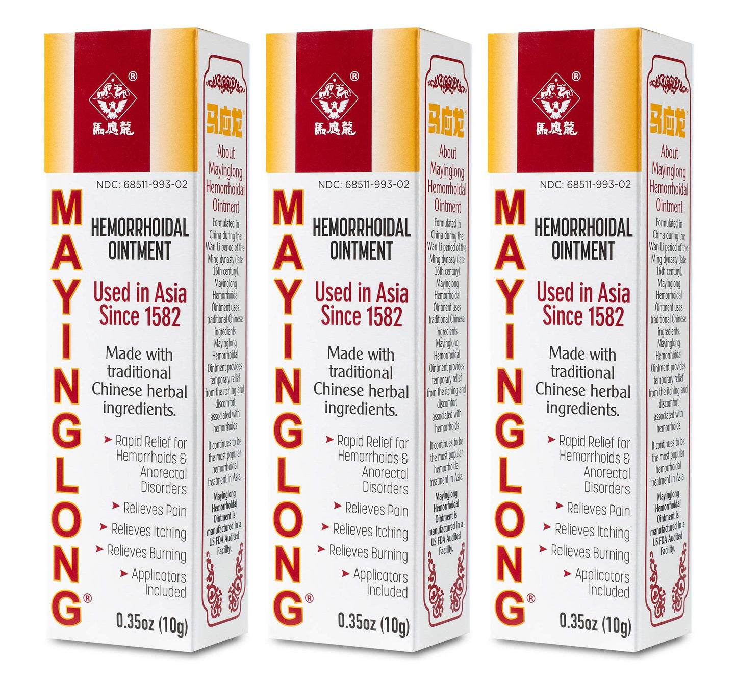 Mayinglong Musk Hemorrhoidal Ointment, Helps Relieve Itching, Burning, or Discomfort Fast (3 Pack) - dailyvitalstore
