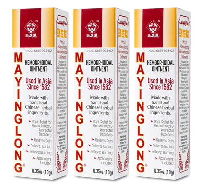 Mayinglong Musk Hemorrhoidal Ointment, Helps Relieve Itching, Burning, or Discomfort Fast (3 Pack) - dailyvitalstore