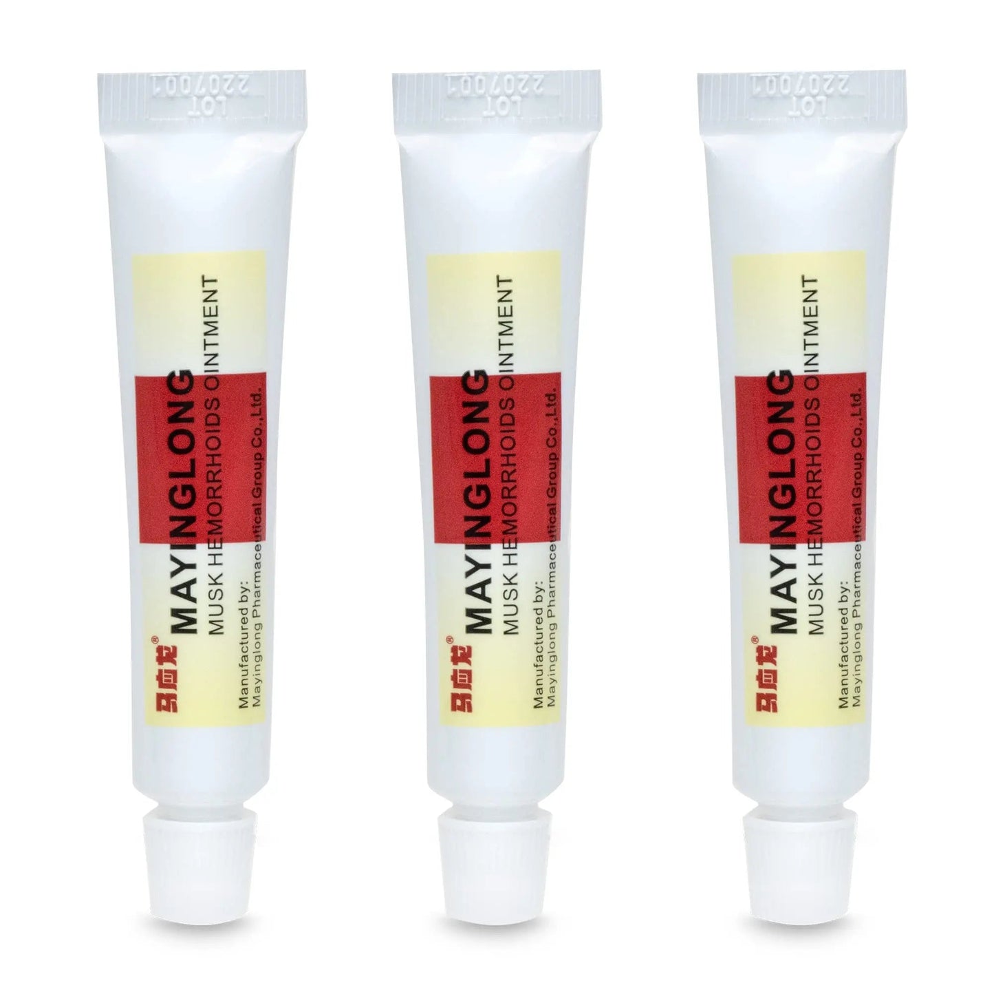 Mayinglong Musk Hemorrhoids Ointment (3 x 10g Tubes), 30g - Maximum Strength Formula for Hemorrhoidal Fast Relief, Soothes Itching, Burning & Discomfort - Fast-Acting Treatment to Shrink Swelling - dailyvitalstore