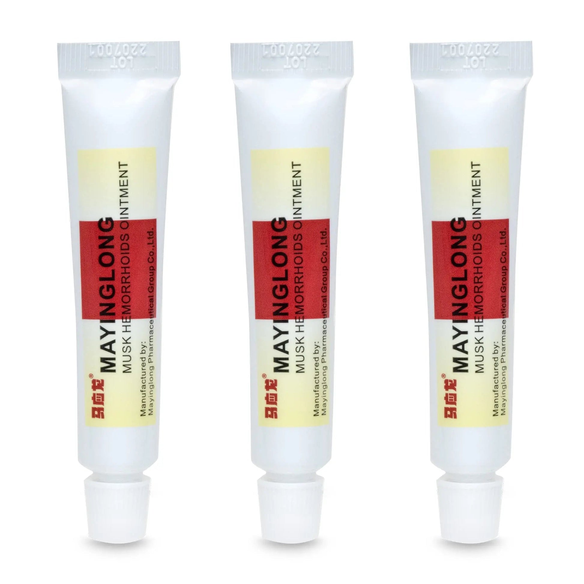 Mayinglong Musk Hemorrhoids Ointment (3 x 10g Tubes), 30g - Maximum Strength Formula for Hemorrhoidal Fast Relief, Soothes Itching, Burning & Discomfort - Fast-Acting Treatment to Shrink Swelling - dailyvitalstore