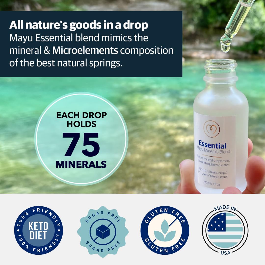 MAYU Trace Mineral Drops, 3 Bottles, Great-Tasting Hydration & Daily Energy, 80+ Full-Spectrum Trace Minerals, Third-Party Tested, Exceeds EU Standards, Magnesium, Potassium & Chloride, No Additives - dailyvitalstore