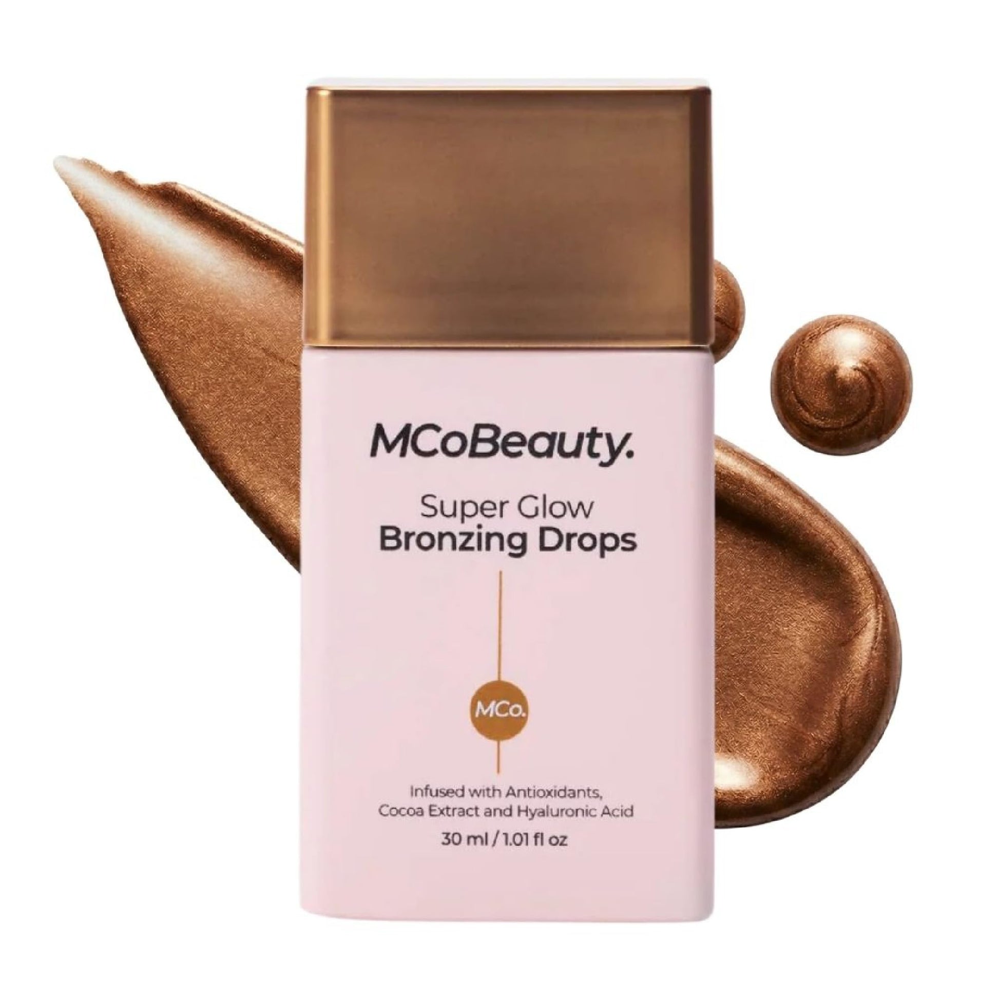 MCoBeauty - Super Glow Bronzing Drops - Effortless Face Tan with Shimmer Formula - Face Care, Bronze Drops - Contains Hyaluronic Acid, White Tea Extract, Cocoa Extract and More - dailyvitalstore