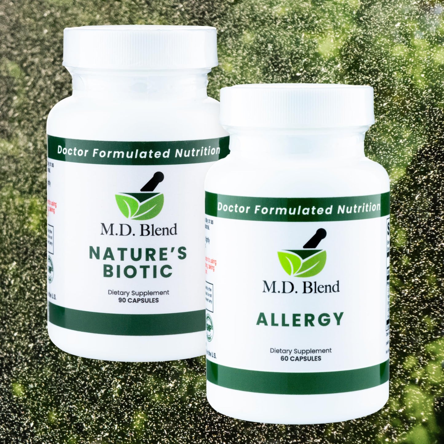 M.D. Blend Nature’s Biotic & Allergy Expert Bundle for Immune Support, Seasonal Allergy Relief, Respiratory Wellness, Quercetin and Bromelain, NAC Nettle Root Vitamins & Minerals Plant-Based Capsules - dailyvitalstore
