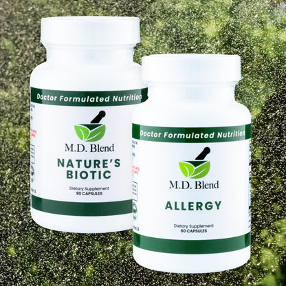 M.D. Blend Nature’s Biotic & Allergy Expert Bundle for Immune Support, Seasonal Allergy Relief, Respiratory Wellness, Quercetin and Bromelain, NAC Nettle Root Vitamins & Minerals Plant-Based Capsules - dailyvitalstore