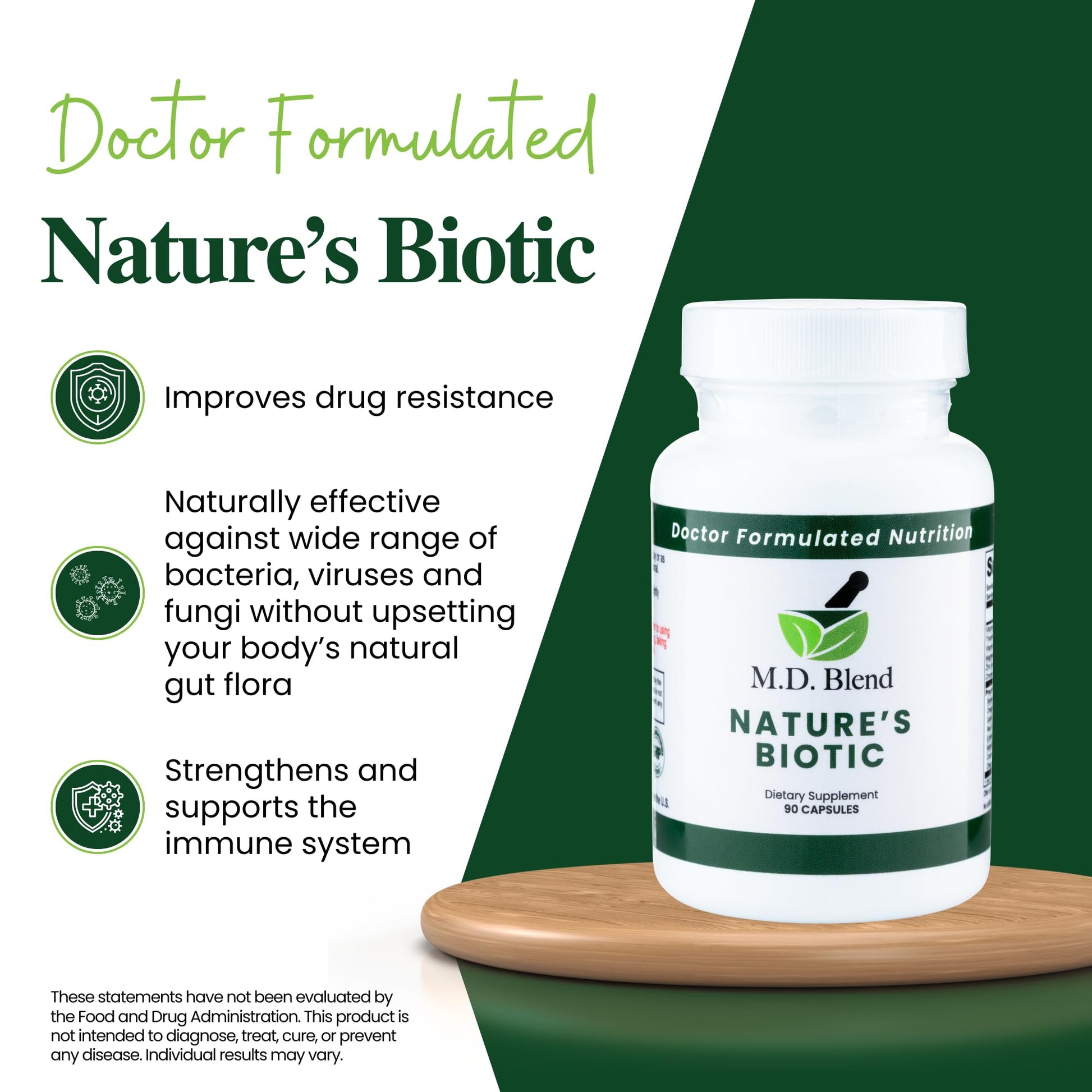 M.D. Blend Nature’s Biotic & Allergy Expert Bundle for Immune Support, Seasonal Allergy Relief, Respiratory Wellness, Quercetin and Bromelain, NAC Nettle Root Vitamins & Minerals Plant-Based Capsules - dailyvitalstore