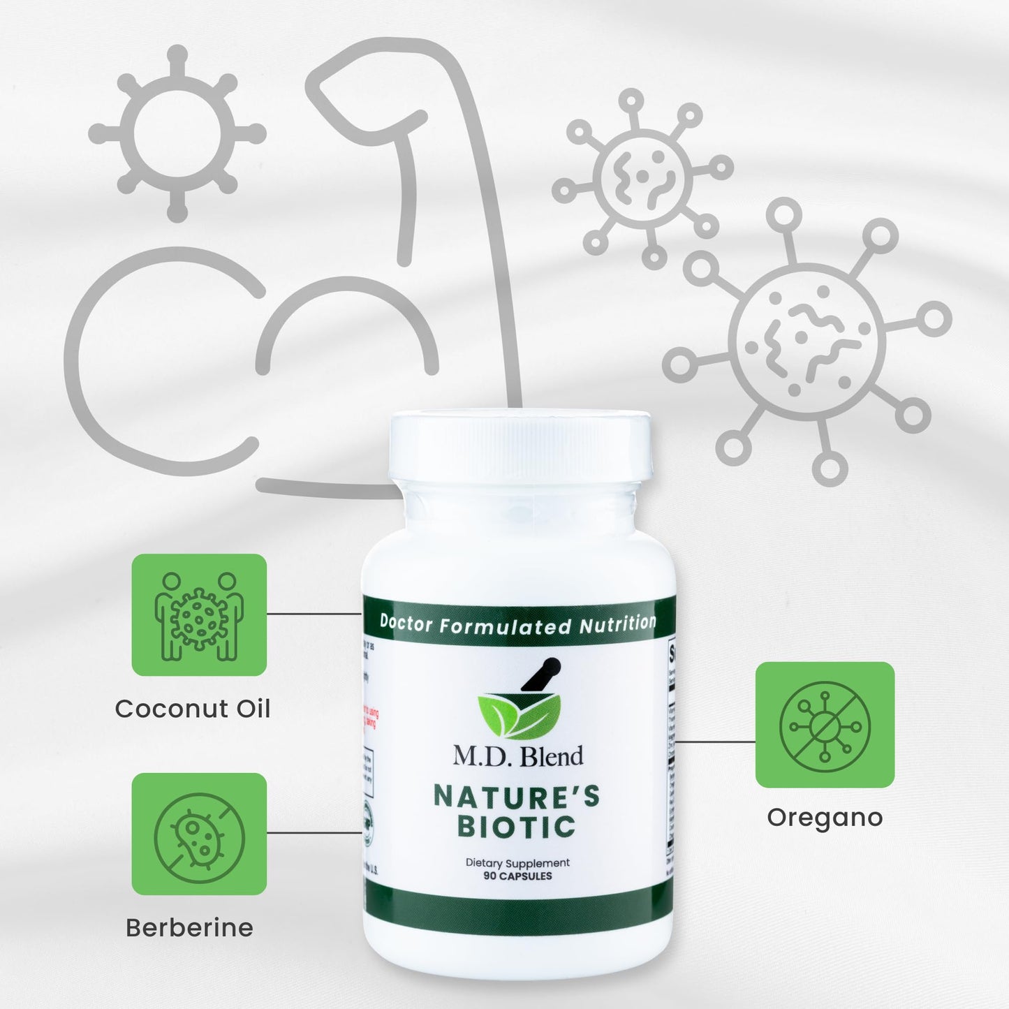 M.D. Blend Nature’s Biotic & Allergy Expert Bundle for Immune Support, Seasonal Allergy Relief, Respiratory Wellness, Quercetin and Bromelain, NAC Nettle Root Vitamins & Minerals Plant-Based Capsules - dailyvitalstore