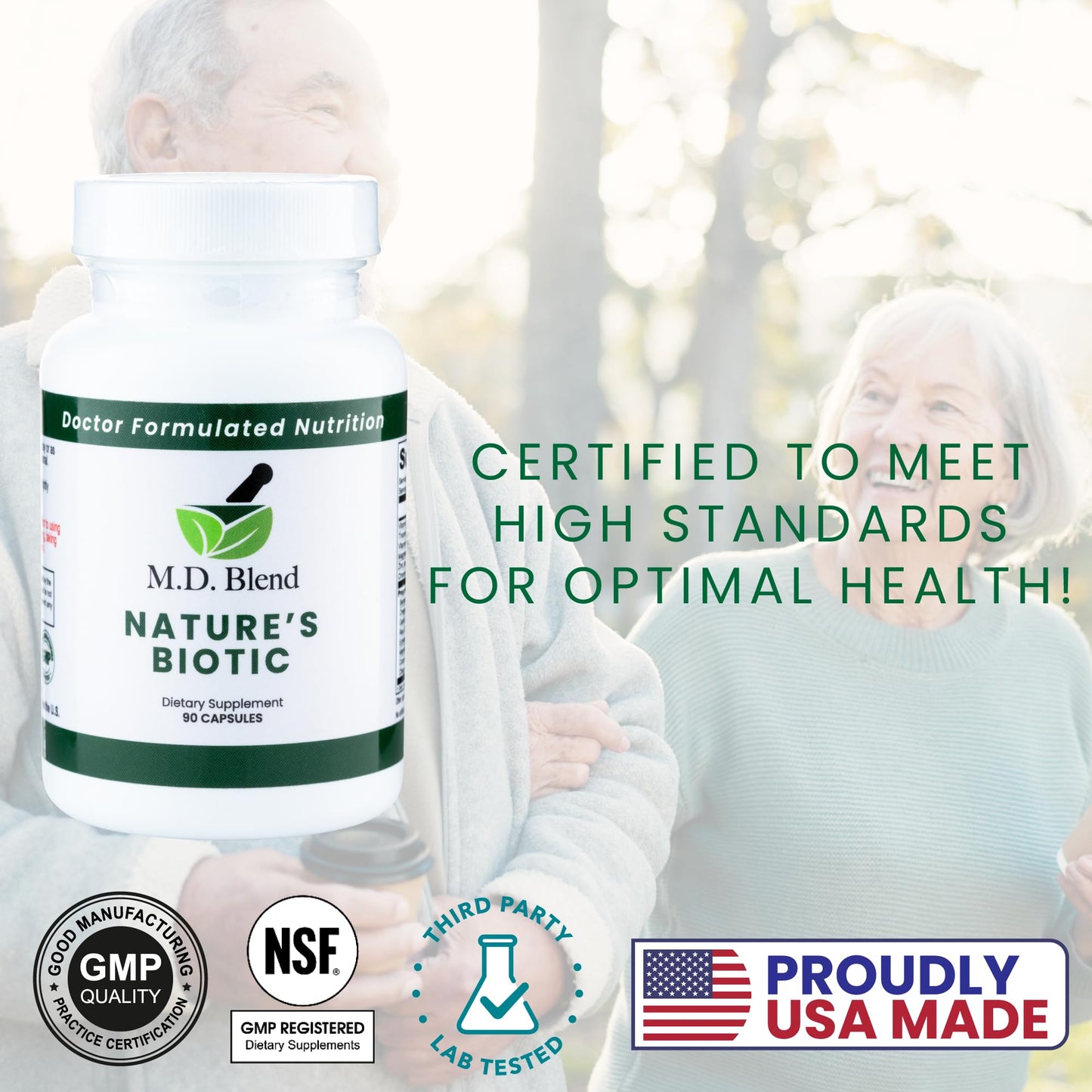 M.D. Blend Nature’s Biotic & Allergy Expert Bundle for Immune Support, Seasonal Allergy Relief, Respiratory Wellness, Quercetin and Bromelain, NAC Nettle Root Vitamins & Minerals Plant-Based Capsules - dailyvitalstore