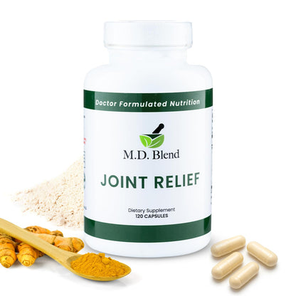 M.D. Joint - Experts Formulated Supplement - Joint Supplements for Women & Men, Knees, HIPS, Ankles, Collagen, Hydrolyzed, Glucosamine Chondroitin MSM, BioPerine, Turmeric - 120 Capsules (Pack of 1) - dailyvitalstore
