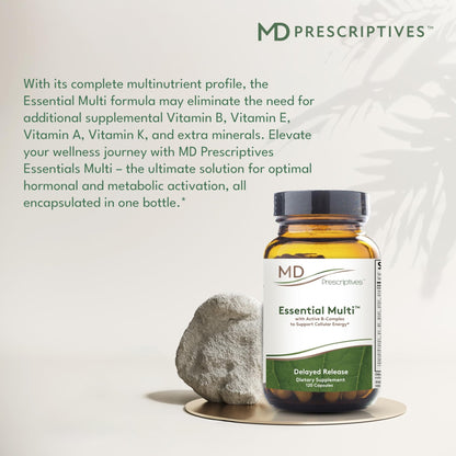 MD Prescriptives - Essential Multi (Delayed Release) - Multivitamin Mineral Complex Supplement for Enhanced Hormone Support - 120 Capsules - dailyvitalstore
