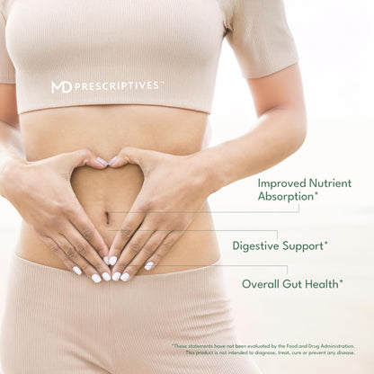 MD Prescriptives - ProbioZyme - Vegetarian Digestive Enzymes - Supplement for Digestive & Gut Health - 90 Capsules - dailyvitalstore