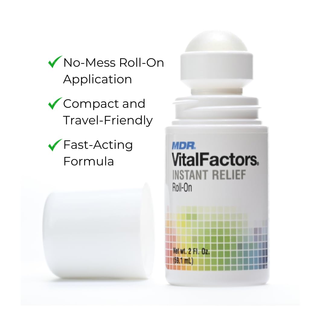 MDR Instant Relief Roll-On – Fast-Acting Topical Pain Relief for Muscle, Joint & Back Comfort – Cooling Sensation with Menthol & Essential Oils – 2 fl oz - dailyvitalstore