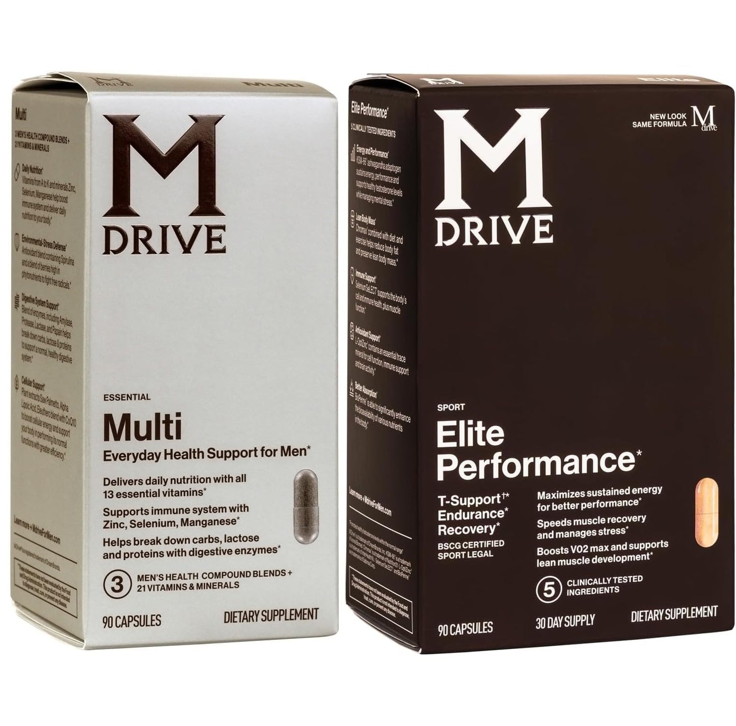 Mdrive Elite Multi - Natural Energy, Strength, Stress Relief, Lean Muscle, Immune Health Support from Zinc, Selenium, Manganese & Vitamin D, Enzymes for Digestive Support - dailyvitalstore