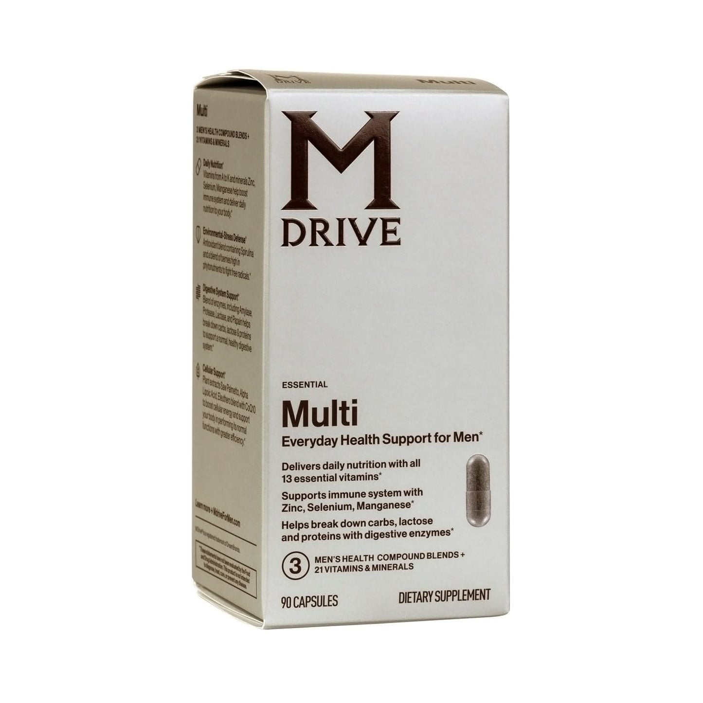 Mdrive Elite Multi - Natural Energy, Strength, Stress Relief, Lean Muscle, Immune Health Support from Zinc, Selenium, Manganese & Vitamin D, Enzymes for Digestive Support - dailyvitalstore