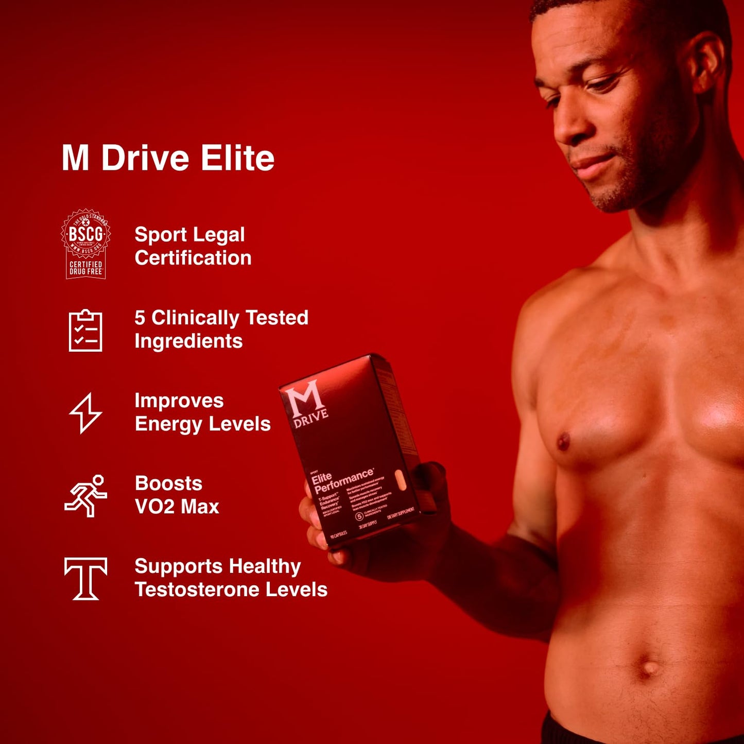 Mdrive Elite Multi - Natural Energy, Strength, Stress Relief, Lean Muscle, Immune Health Support from Zinc, Selenium, Manganese & Vitamin D, Enzymes for Digestive Support - dailyvitalstore