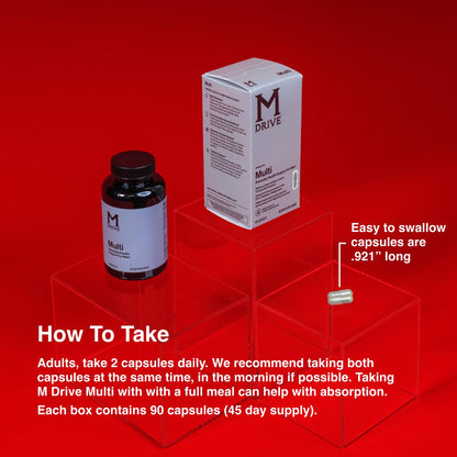 Mdrive Multivitamin for Men, Daily Multivitamin - Immune Health Support from Zinc, Selenium, Manganese & Vitamin D, Enzymes for Digestive Support, CoQ10 for Energy and Vitamin K2, 90 Capsules - dailyvitalstore