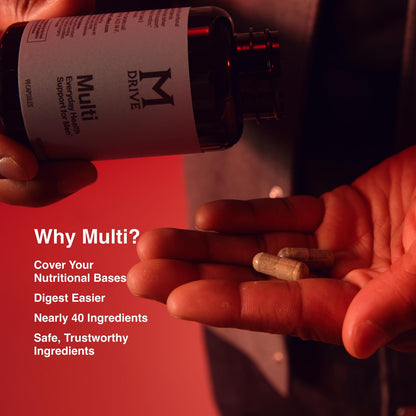 Mdrive Multivitamin for Men, Daily Multivitamin - Immune Health Support from Zinc, Selenium, Manganese & Vitamin D, Enzymes for Digestive Support, CoQ10 for Energy and Vitamin K2, 90 Capsules - dailyvitalstore