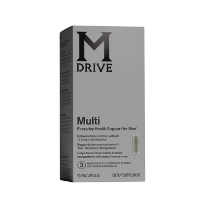 Mdrive Multivitamin for Men, Daily Multivitamin - Immune Health Support from Zinc, Selenium, Manganese & Vitamin D, Enzymes for Digestive Support, CoQ10 for Energy and Vitamin K2, 90 Capsules - dailyvitalstore
