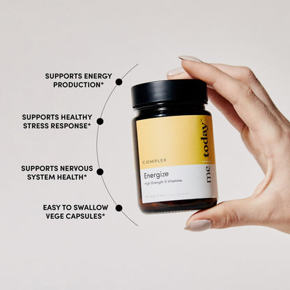 me today Energise Supplement Super B Vitamin B Complex for Men & Women - B6, B12 with Vitamin C, Zinc, Ashwagandha and Siberian Ginseng - dailyvitalstore