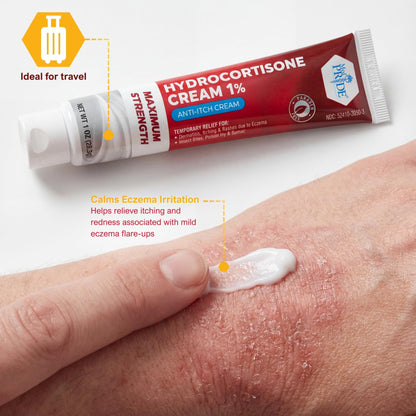 MED Pride Hydro Cortisone (Hydrocortisone) Cream 1% OTC Bulk Pack of 4 X 1 Oz Anti-Itch Ointment for Rash, Eczema, Bug Bites - dailyvitalstore