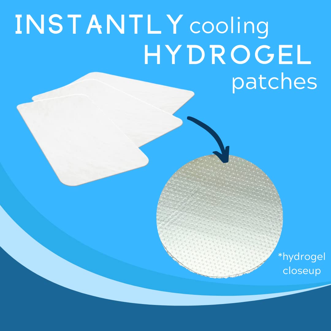 Medagel Migraine Relief Patch, Cooling Patches for Migraine, Fever, Hormone, & Headaches, Mess & Odor-Free Hydrogel Cooling, Made in The USA, 1 Pack (4 x Patches) White - dailyvitalstore