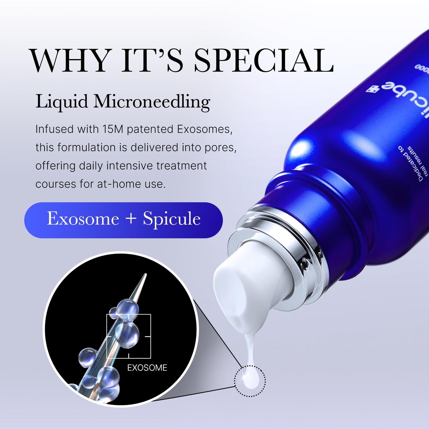 medicube Exosome Shot Zero 2,000 PPM Spicule Facial Serum | Liquid Skin Booster Serum | Exosome, AHA+BHA+PHA | Pore Care, Dead Skin Cells, - dailyvitalstore