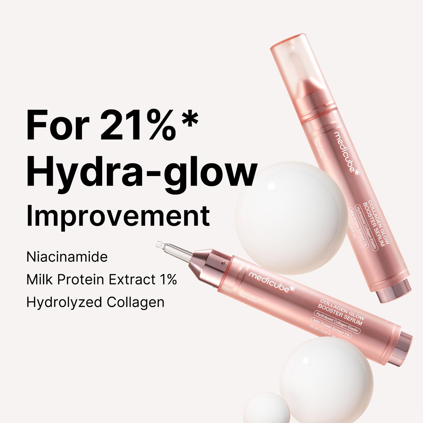 medicube Milky Collagen Double Glow Lock Duo: Collagen Glazed Milky Wrapping Mask and Booster Serum | 130DaCollagen, Niacinamide, Glutathione for Plumped, Radiant Glass Skin - dailyvitalstore
