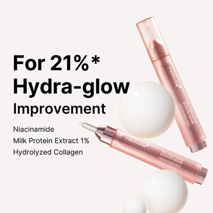 medicube Milky Collagen Double Glow Lock Duo: Collagen Glazed Milky Wrapping Mask and Booster Serum | 130DaCollagen, Niacinamide, Glutathione for Plumped, Radiant Glass Skin - dailyvitalstore