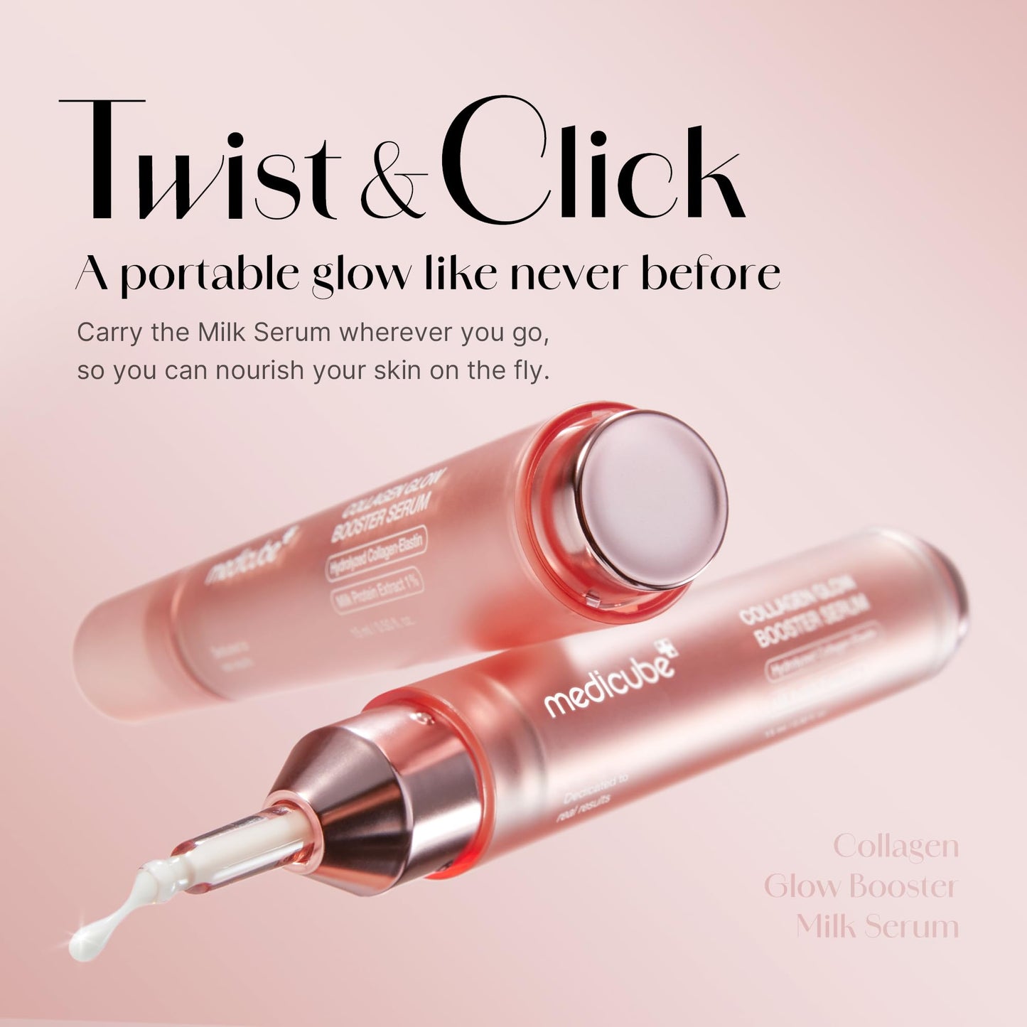 medicube Milky Collagen Double Glow Lock Duo: Collagen Glazed Milky Wrapping Mask and Booster Serum | 130DaCollagen, Niacinamide, Glutathione for Plumped, Radiant Glass Skin - dailyvitalstore
