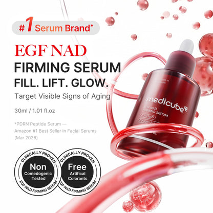 medicube NAD EGF Firming Serum for Face & Neck | Anti-Aging Serum with EGF Peptide, NAD+ & Collagen | Wrinkle Appearance - dailyvitalstore