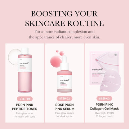 medicube PDRN Toner Rose PDRN Peptide Toner | Lightweight & Watery Type for Skin Boosting, Soothing and Calming, Uneven Skin Tone | with Rose, Peptide, Niacinamide | Korean Skincare, 8.45 fl.oz - dailyvitalstore