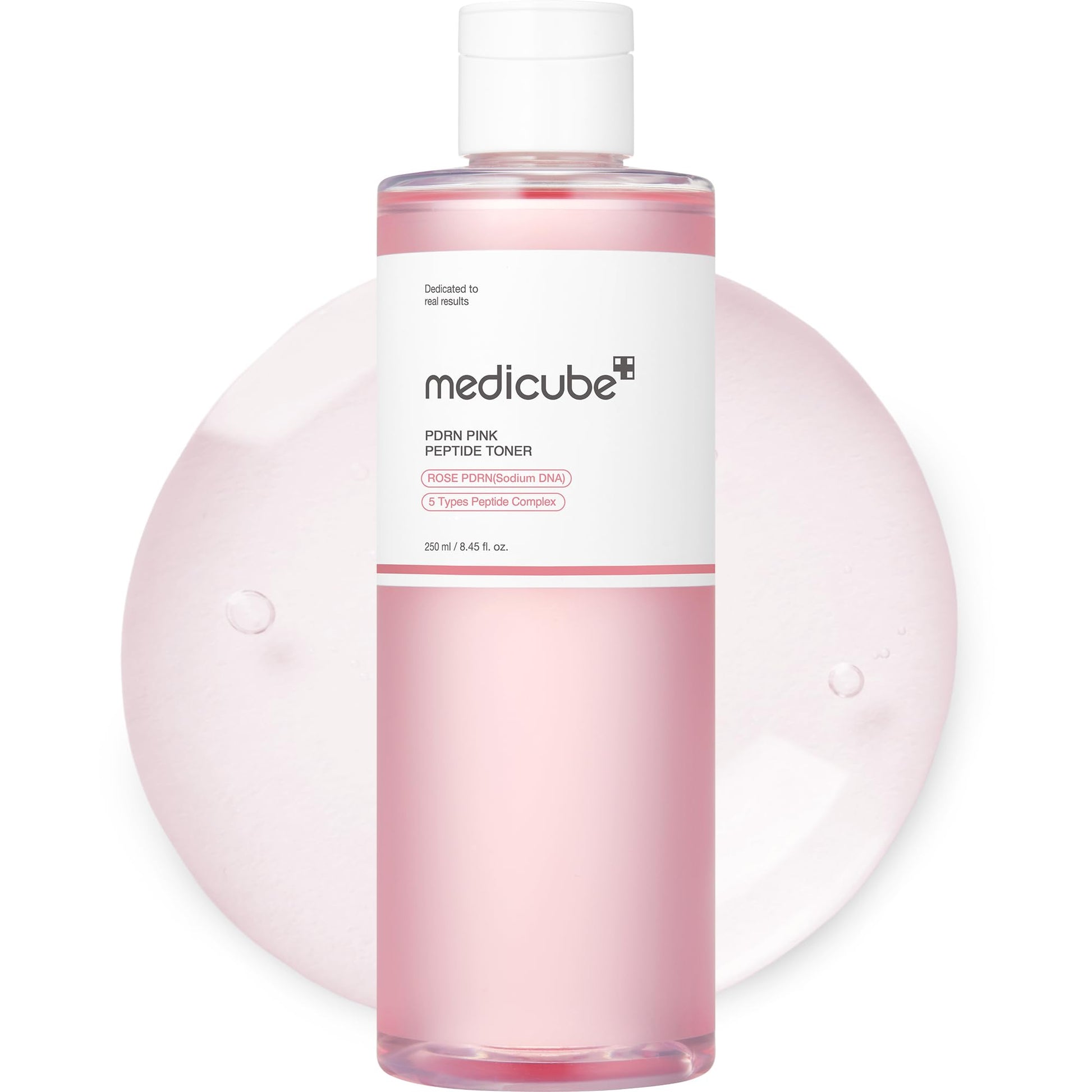 medicube PDRN Toner Rose PDRN Peptide Toner | Lightweight & Watery Type for Skin Boosting, Soothing and Calming, Uneven Skin Tone | with Rose, Peptide, Niacinamide | Korean Skincare, 8.45 fl.oz - dailyvitalstore