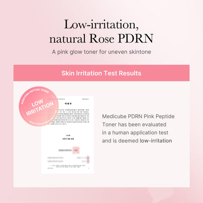medicube PDRN Toner Rose PDRN Peptide Toner | Lightweight & Watery Type for Skin Boosting, Soothing and Calming, Uneven Skin Tone | with Rose, Peptide, Niacinamide | Korean Skincare, 8.45 fl.oz - dailyvitalstore
