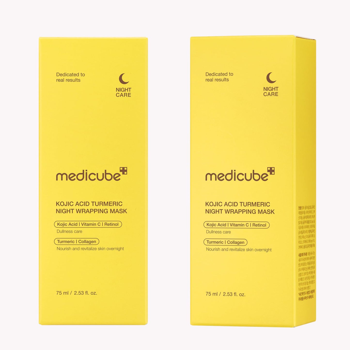 medicube Wrapping Mask Kojic Acid, Turmeric, Vitamin C Overnight Peel Off Facial Mask | Brighten & Defends Against Skin Stress for a Clear, Glowing Complexion | Korean Skin Care, 2.53 fl.oz - dailyvitalstore