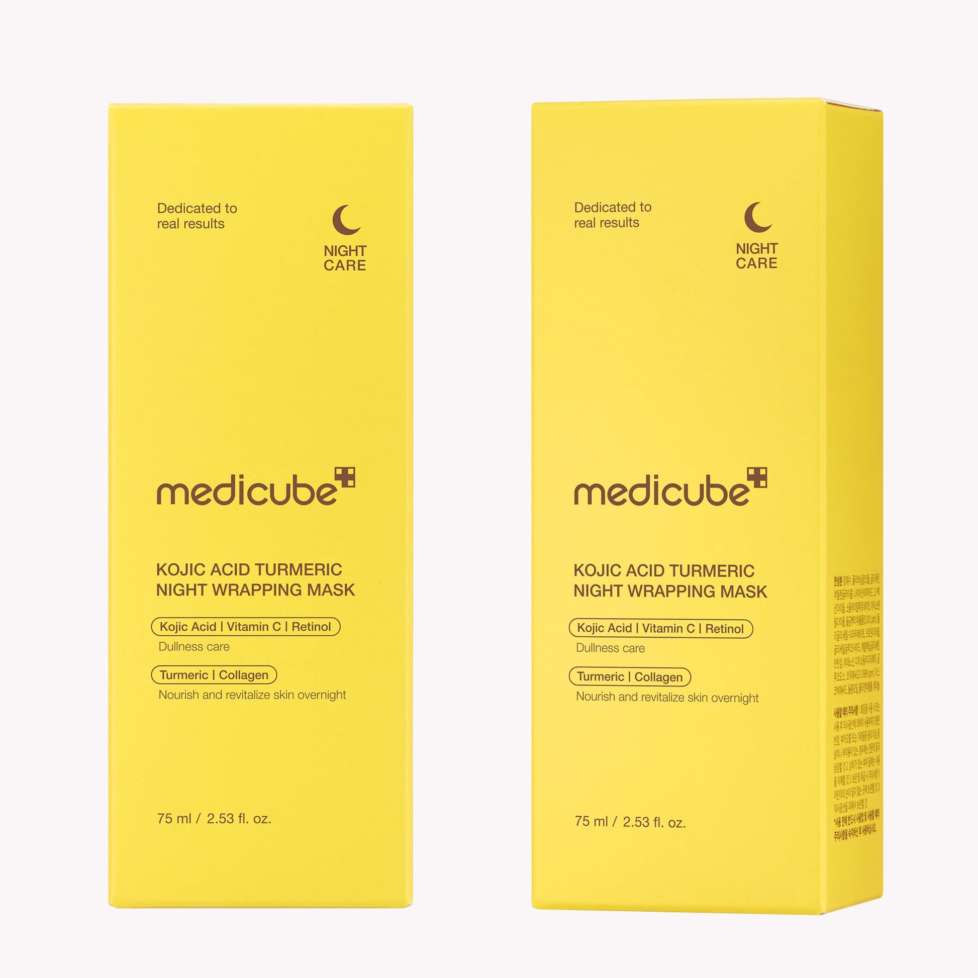 medicube Wrapping Mask Kojic Acid, Turmeric, Vitamin C Overnight Peel Off Facial Mask | Brighten & Defends Against Skin Stress for a Clear, Glowing Complexion | Korean Skin Care, 2.53 fl.oz - dailyvitalstore
