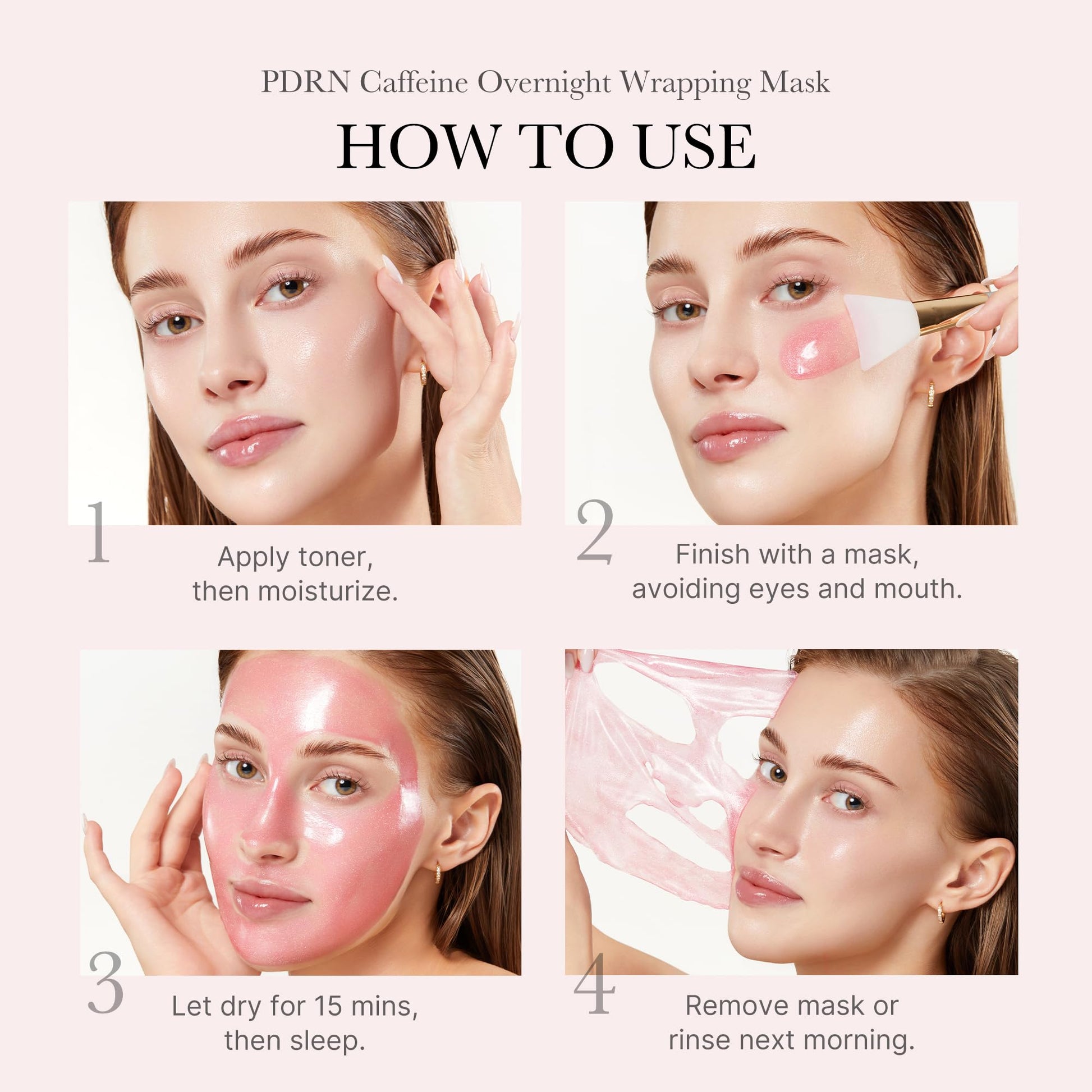 medicube Wrapping Mask PDRN Caffeine Overnight Peel Off Facial Mask | Firming, Depuffing & Hydration | Caffeine, Collagen For Refined, Glass Skin & Face Contour - dailyvitalstore