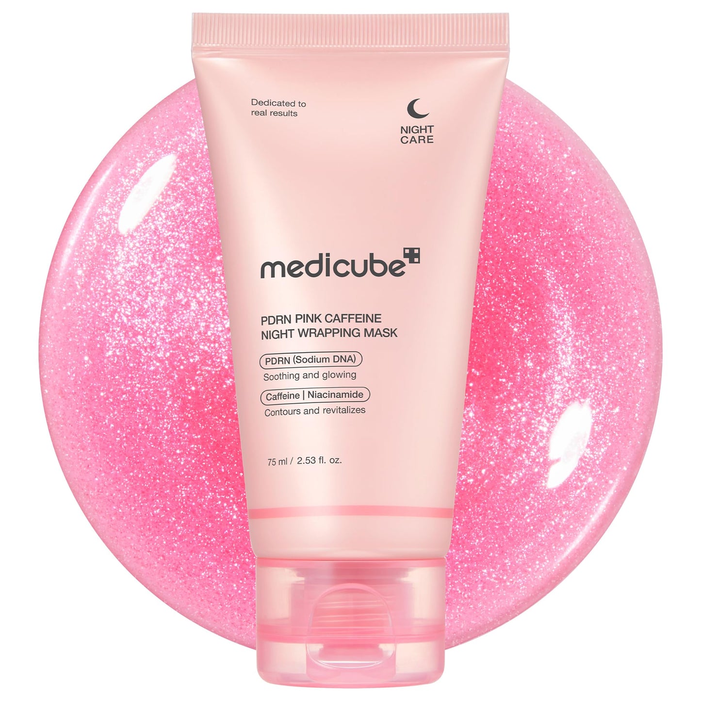 medicube Wrapping Mask PDRN Caffeine Overnight Peel Off Facial Mask | Firming, Depuffing & Hydration | Caffeine, Collagen For Refined, Glass Skin & Face Contour Support | Korean Skin Care, 2.53 fl.oz - dailyvitalstore